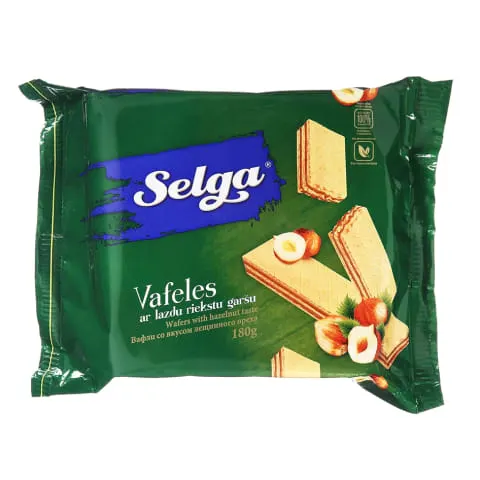 Selga Vafler med nøttersmak 180g