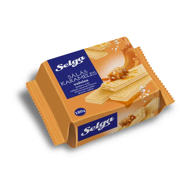 Selga Vafler med saltet karamell smak 180g