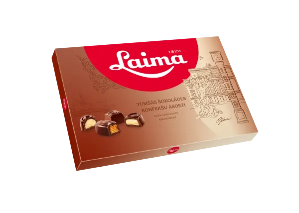 Sjokolade sortiment, mørk sjokolade LAIMA 215g