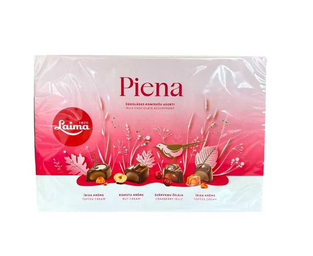 Sjokolade sortiment, melkesjokolade LAIMA 215g