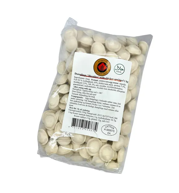 HALAL dumplings med storfekjøtt og kylling 1kg