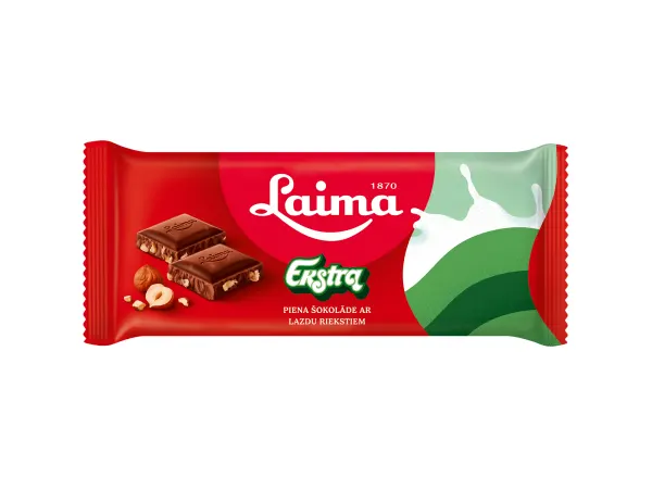 Ekstra melk sjokolade med hasselnøtter Laima 90g