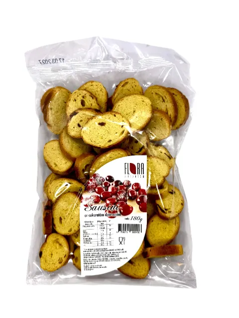 Brød kjeks med tranebær Flora 180g