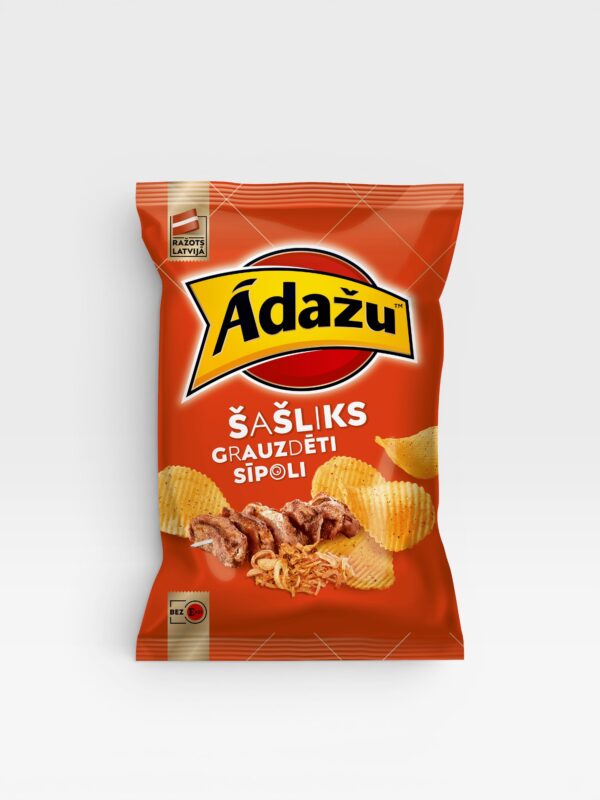Adazi Potetgull med shashlik smak 130g 1 AdazuCipsiSasliksUnCeptiSipoli130g3D4750024001984