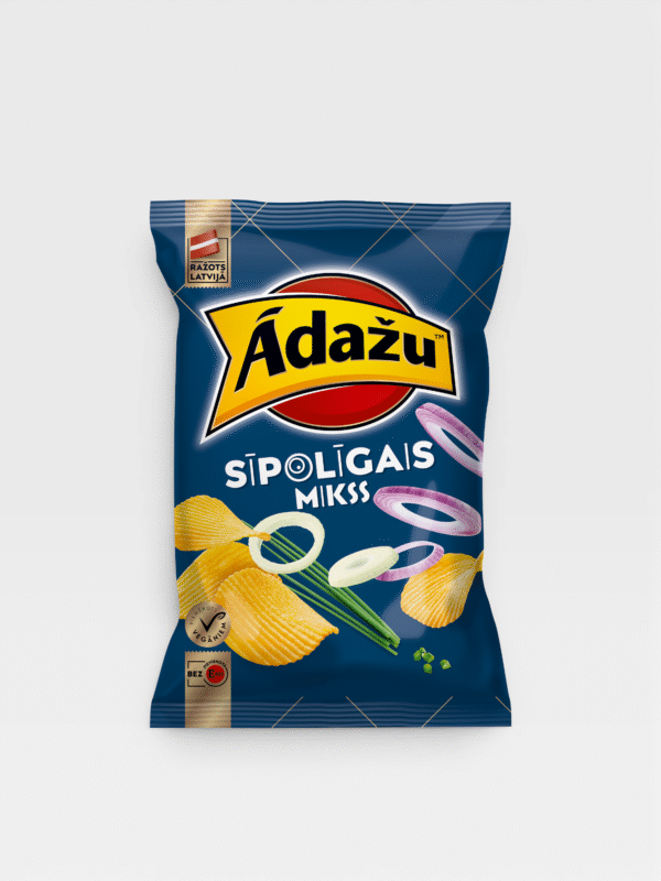 Potetgull ''Onion Mix'' Adazi 130g 1 AdazuCipsiSipoligaisMikss130g3D4750024002929 1