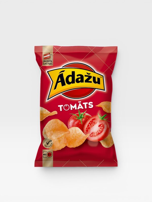 Potetgull Juicy Tomato ADAZI 130g 1 AdazuCipsiTomati130g3D4750024002028 1