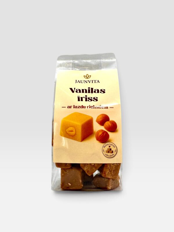 Vanilla toffee med hasselnøtter Jaunvita 200g 1 IMG 7466
