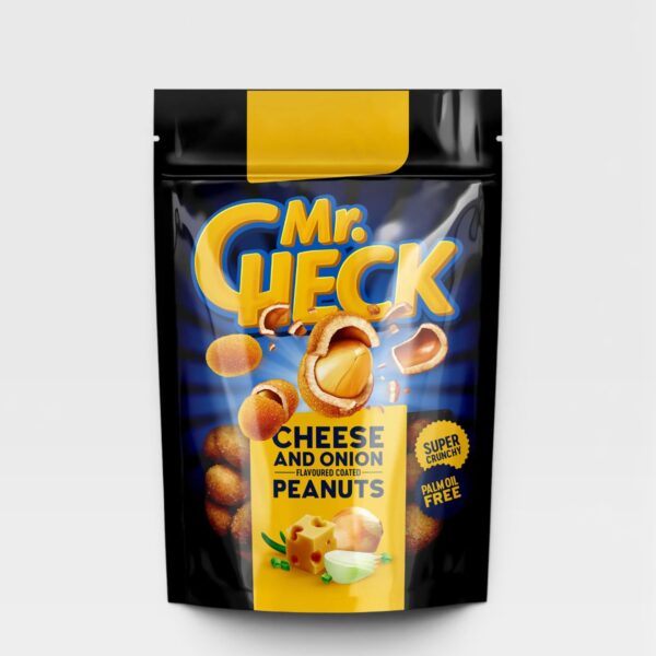 Sprø belagte peanøtter med løk og ost smalk Mr.Check 150g