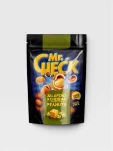 Sprø belagte peanøtter med jalapeno og ost smak Mr.Check 150g