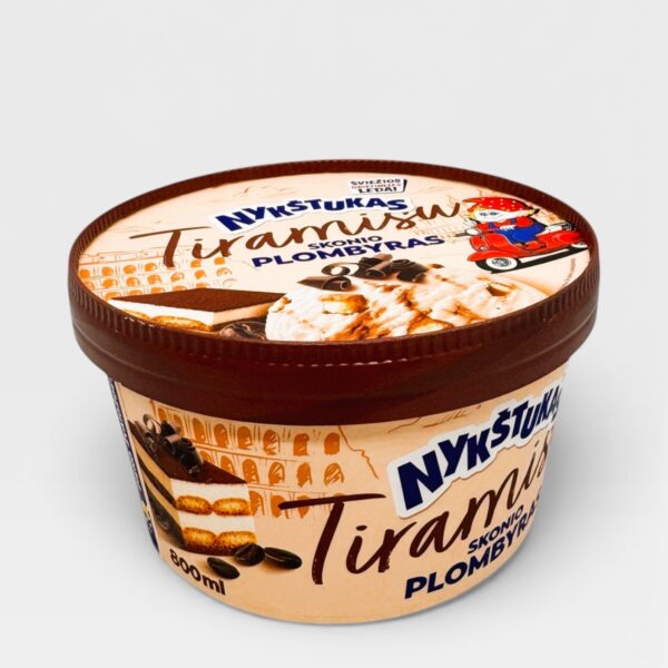 Kremost iskrem med tiramisufyll og kjeksbiter NYKŠTUKAS 800ml