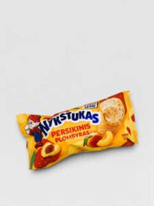 Fersken iskrem i vaffelkopp "NYKŠTUKAS" 130ml, (874)