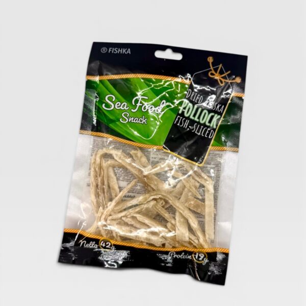 Tørket Alaska pollock fiskepinner Fishka 42g