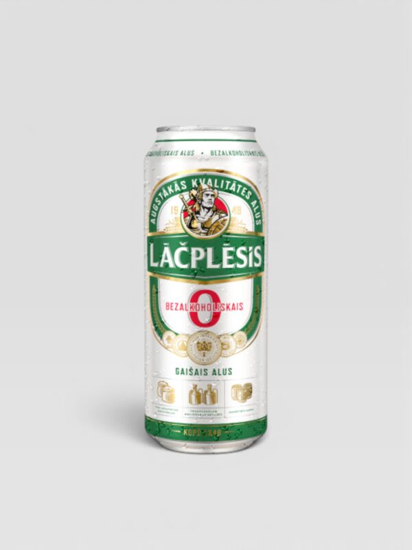 Øl uten alkohol Lacplesis 0,5L 1 bezalk