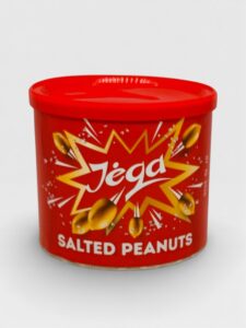 Ristede peanøtter med salt Jėga, 140g