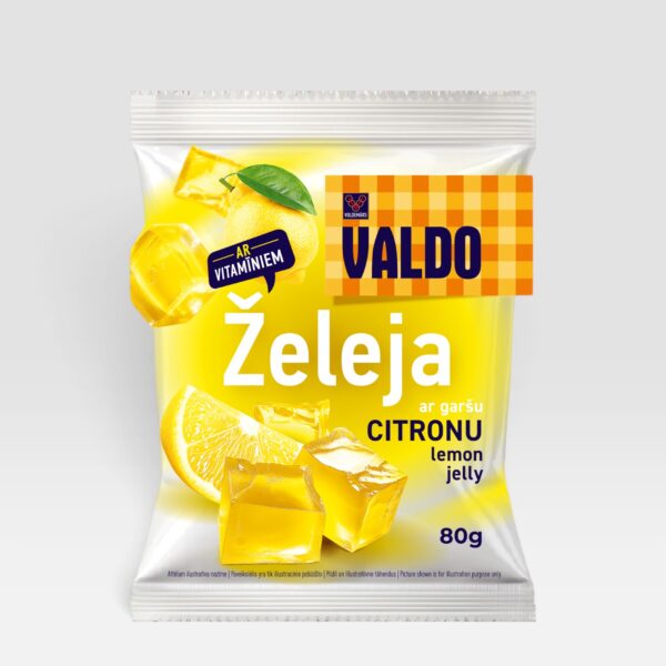 Gelépulver med sitronsmak Valdo 80g