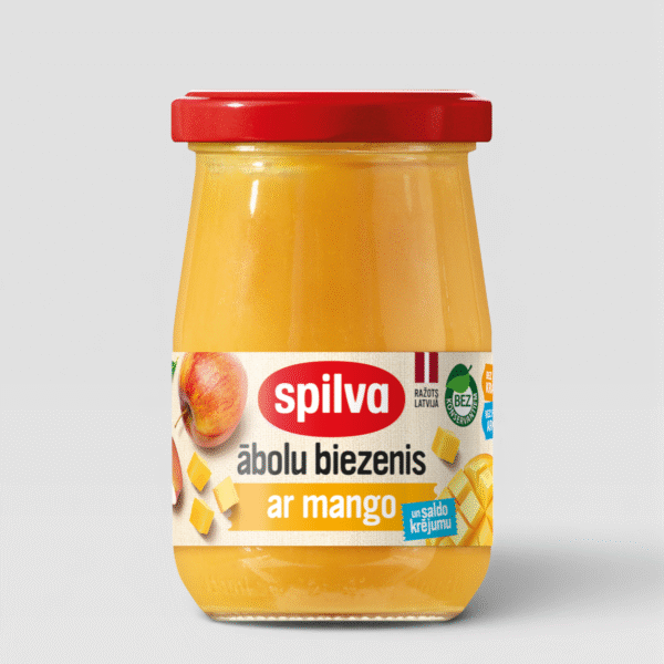 Eplemos med mango og kremfløte Spilva 300g