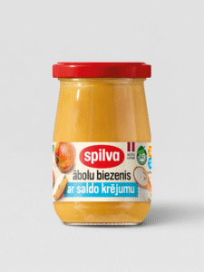 Eplemos original med kremfløte Spilva 300g