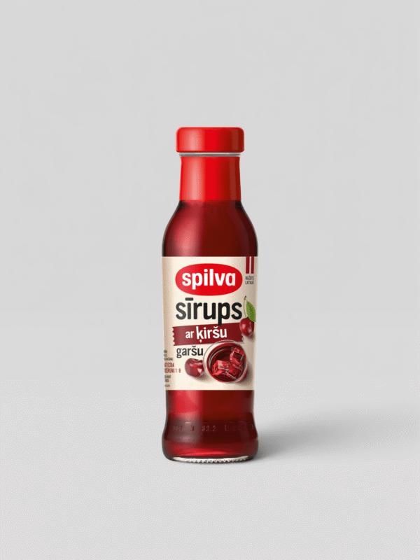 Sirup med kirsebærsmak 300ml 1 spilva sirups ar kirsu garsu 4750022002679