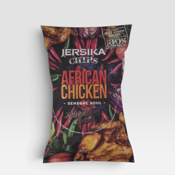 Potet chips med afrikansk kylling smak Jersika 90g