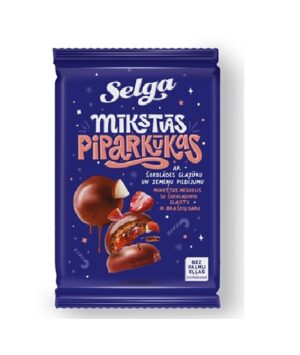 Myk pepper kaker i sjokolade med jordbær og eple fyll JUL 250g