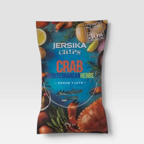Potet chips med krabbe og sjø krydder  smak Jersika 90g