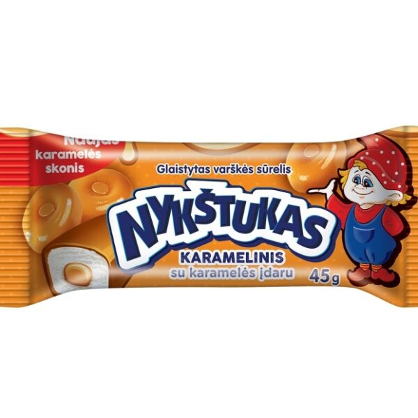 Ostemasse i karamell glasur med karamell fyll Nykstukas 45g