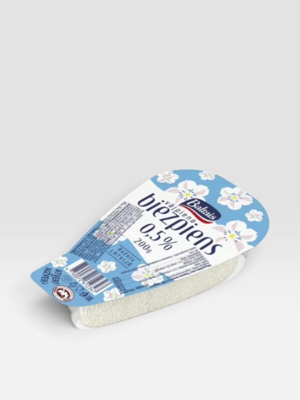 Baltais ostemasse 0,5% 200g 1 BALTAIS biezpiens ost 0 5 1
