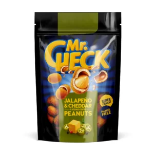 Sprø belagte peanøtter med jalapeno og ost smak Mr.Check 150g