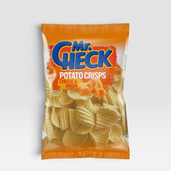 Potet chips med ost og løk smak Mr.Check 150g
