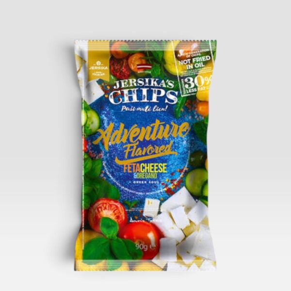 Potet chips med feta ost og oregano smak Jersika 90g