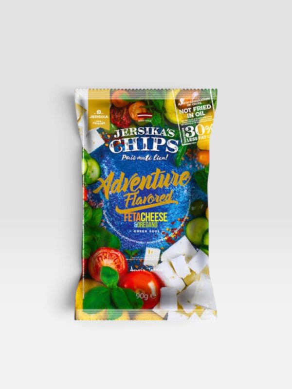 Potet chips med feta ost og oregano smak Jersika 90g 1 images