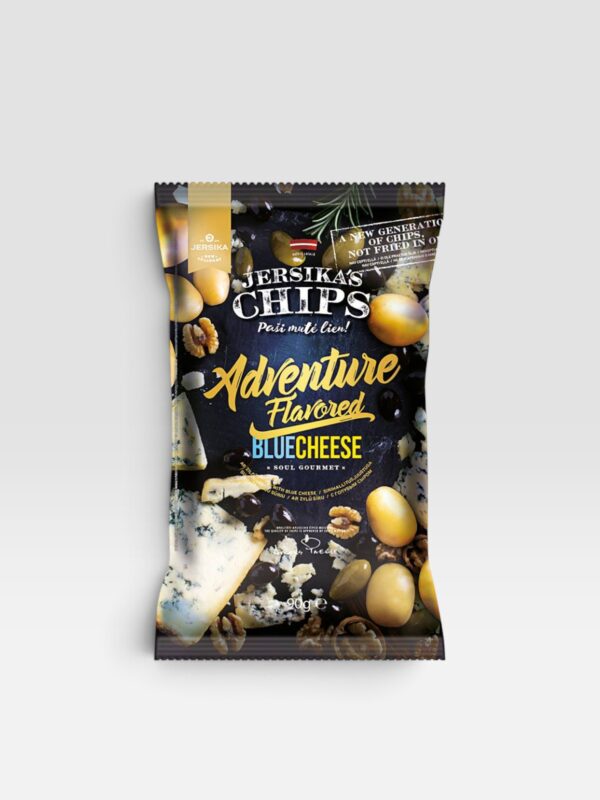 Potet chips med blø ost smak Jersika 90g 1 jersikaschips1