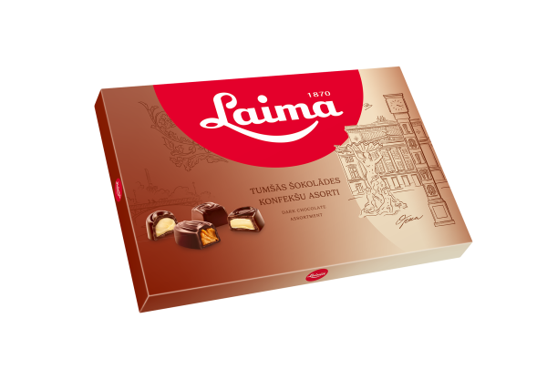 Sjokolade sortiment, mørk sjokolade LAIMA 215g