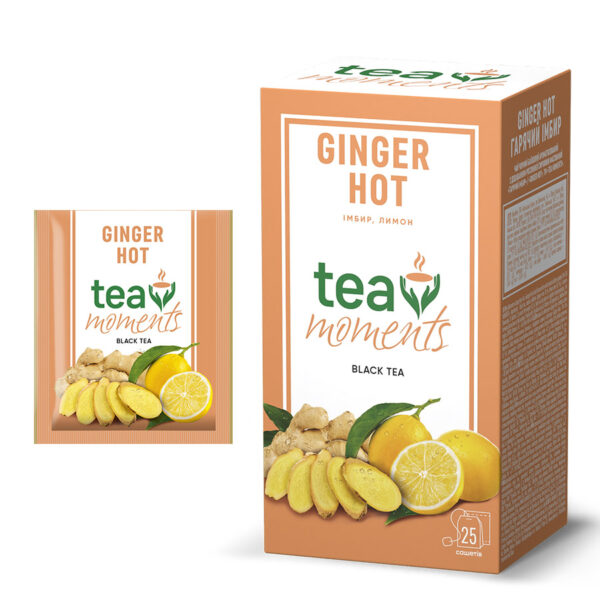 Svart te "Ginger hot" Tea moments 43g