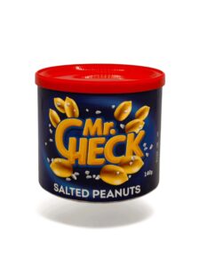 Ristede peanøtter med salt Mr.Check, 140g