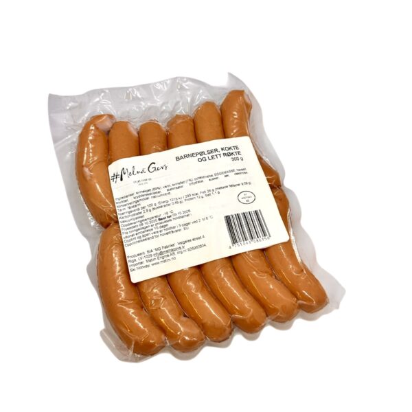 Barnepølser, kokte og lett røkte 300g