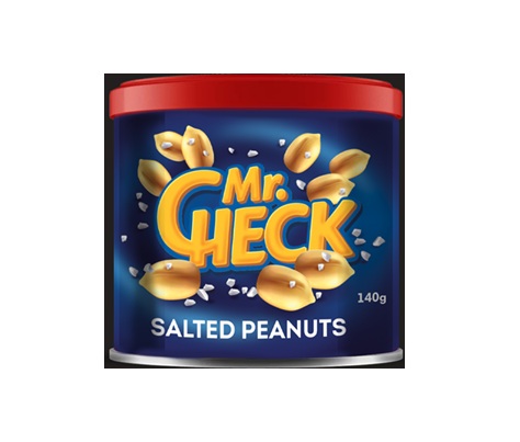 Ristede peanøtter med salt Mr.Check, 140g