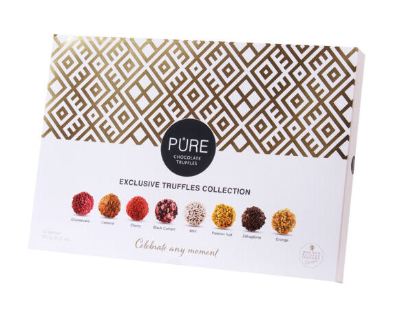Eksklusiv samling av sjokoladetrøfler PURE 265g