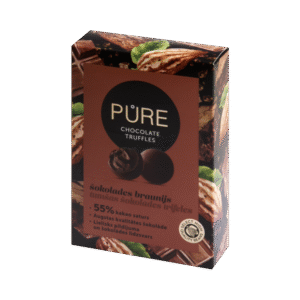 Mørk sjokoladetrøfler med sjokoladebrowniekremfyll PURE 148g