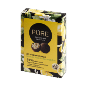 Mørk sjokoladetrøfler med sitronmarengskremfyll PURE 148g