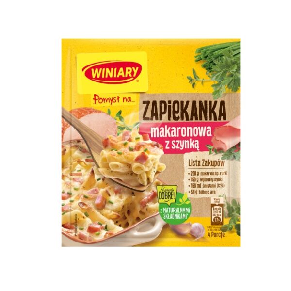 Idé til makaroni- og skinkegrateng Winiary 35g