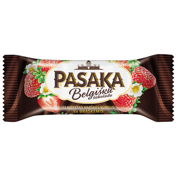 Glasert ostemasse "Pasaka" med jordbær 40g