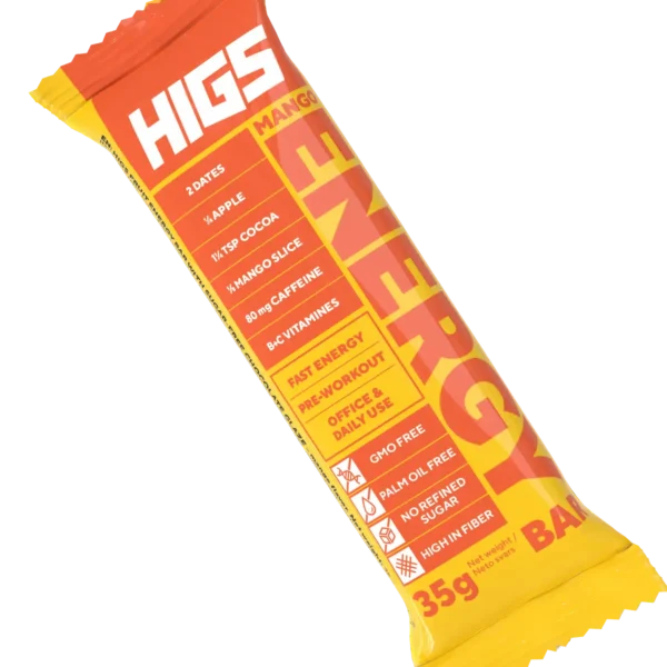 Energy Bar Mango uten sukker Higs 35g