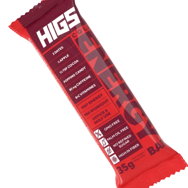 Energy Bar Cola uten sukker Higs 35g