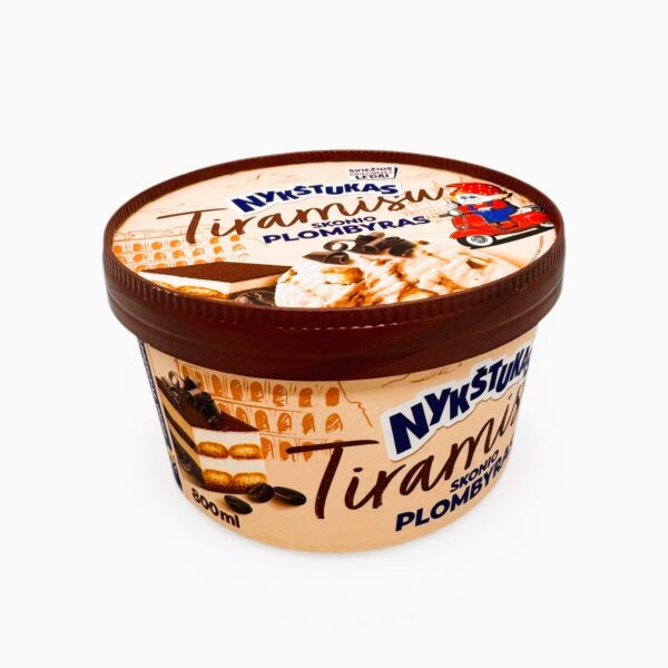 Kremost iskrem med tiramisufyll og kjeksbiter NYKŠTUKAS 800ml