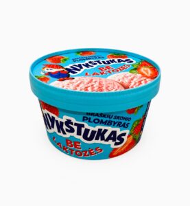 LACTOSE FREE Jordbær iskrem NYKŠTUKAS 800ml