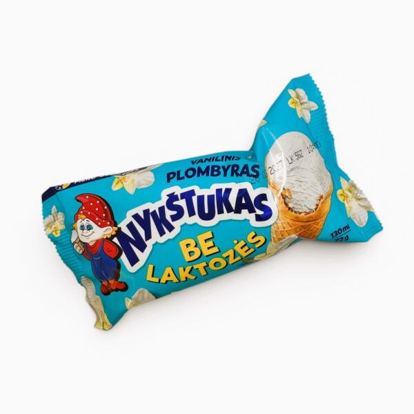 LACTOSE FREE Vanilje iskrem i vaffelkopp "NYKŠTUKAS" 130ml, (881)